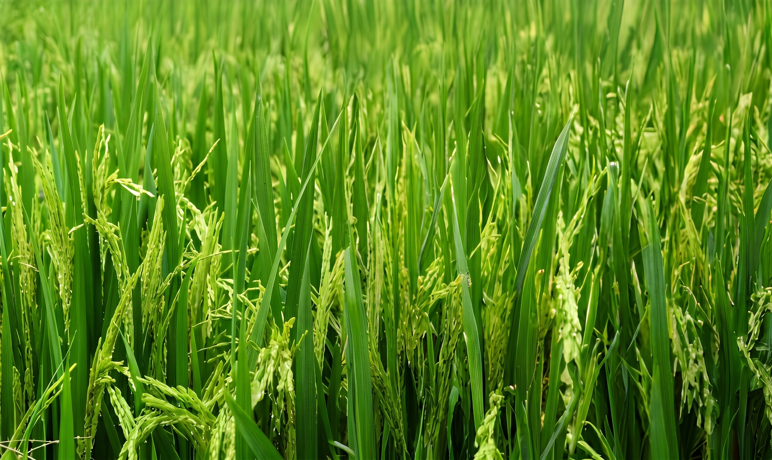 Green paddy field